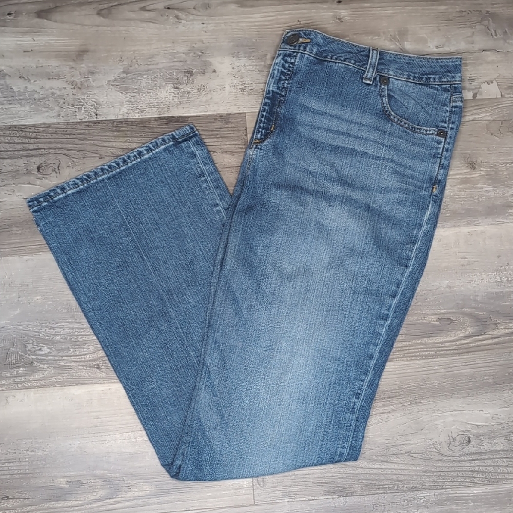 Lands' End Blue Straight Leg Jeans